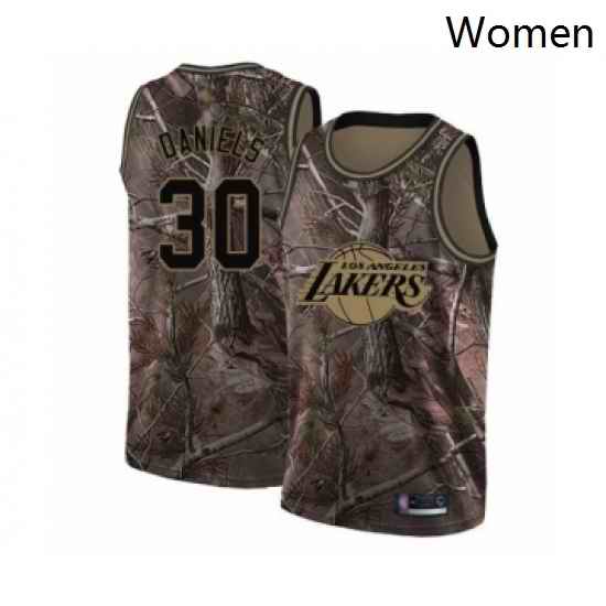 Womens Los Angeles Lakers 30 Troy Daniels Swingman Camo Realtree Collection Basketball Jersey